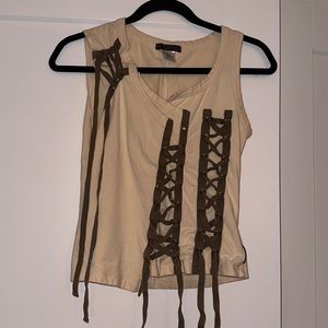 Vintage Parasuco lace up tank